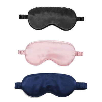 Komfortable Unisex Ultra-Glanz Blackout Seiden Satin Schlafmaske mit elastischem Band