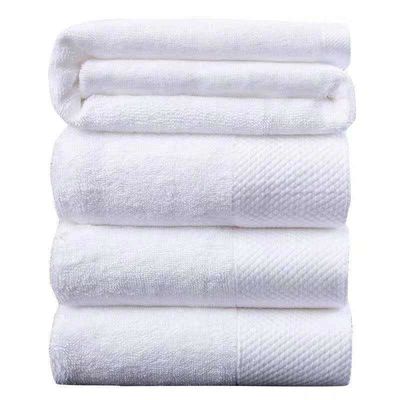 Erleben Sie das Beste aus dem Heim- und Hotel-Spa mit unserem weißen Baumwoll-Badetuch-Set