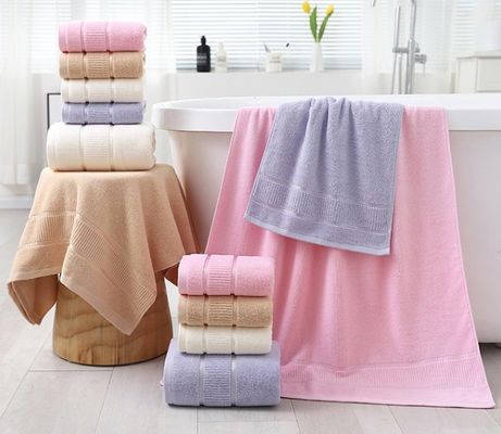 Stickerei Logo Baumwollhandtuch für Kinder Frauen Home Hotel Spa Ect 35*75 cm /70*140 cm