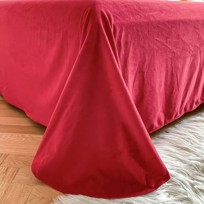 Ins Rot Farbe Warme Mink Samt Kristall Bettwäsche Set für Winter Bettwäsche Quilt Cover