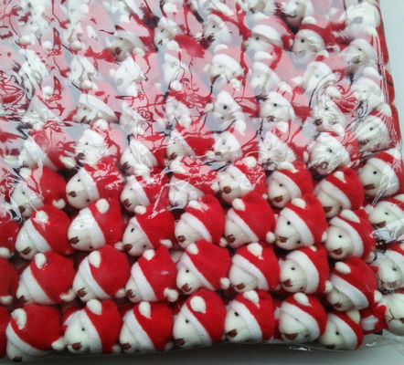 Mini Weihnachtsknöchelbär 6cm Pluss Toy Teddy Bär Puppen Anhänger mit 6*3*2cm Größe