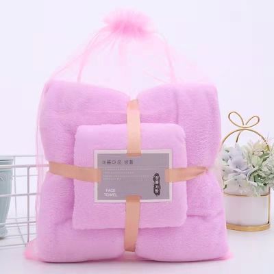 Top-Rating angepasste Farbe Verdickte Korallenfleece Handtuch Bad Set perfekt für alle Altersgruppen