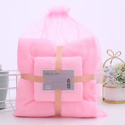 Top-Rating angepasste Farbe Verdickte Korallenfleece Handtuch Bad Set perfekt für alle Altersgruppen