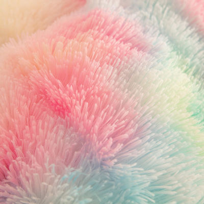 Regenbogenfarbe Fälschung Pelz Samt Flussiges Plüssig Bettwäsche Set für modernes Zuhause und Dekoration