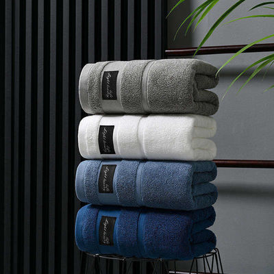 Benutzerdefiniertes Logo Rein Baumwolle Badetücher Set Luxus Super Absorber Ideal für Zuhause oder Hotel