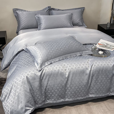 Luxus angepasste Jacquard-Bettwäsche-Sets Kollektionen 4 Stück Kissenhülle Decken-Sets