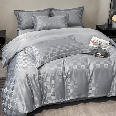 Luxus angepasste Jacquard-Bettwäsche-Sets Kollektionen 4 Stück Kissenhülle Decken-Sets