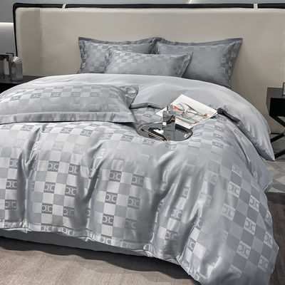 Luxus angepasste Jacquard-Bettwäsche-Sets Kollektionen 4 Stück Kissenhülle Decken-Sets