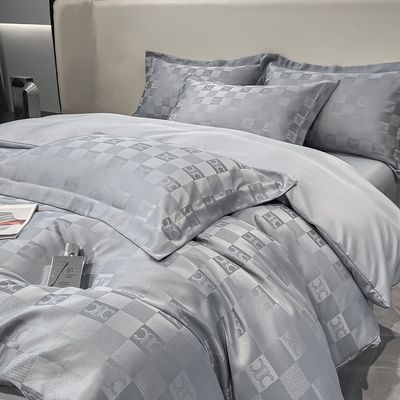Luxus angepasste Jacquard-Bettwäsche-Sets Kollektionen 4 Stück Kissenhülle Decken-Sets