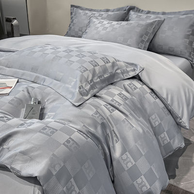 Luxus angepasste Jacquard-Bettwäsche-Sets Kollektionen 4 Stück Kissenhülle Decken-Sets