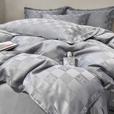 Luxus angepasste Jacquard-Bettwäsche-Sets Kollektionen 4 Stück Kissenhülle Decken-Sets