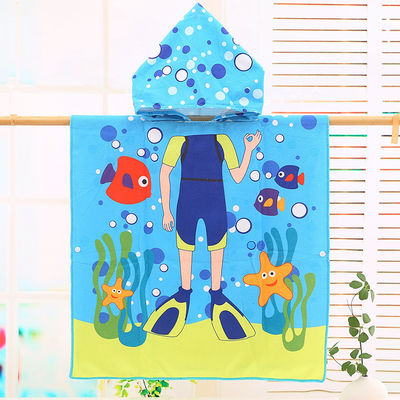 Design Home Mikrofaser Kinder Kapuzen Badewäsche Karikatur Drucken Tragbare Badetücher Spot