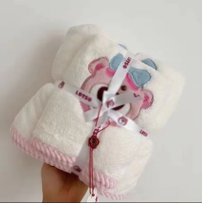2 PCS Set Verdicktes Geschenkt Badetuch Set für nachhaltiges Korallen Samt Absorptionshandtuch