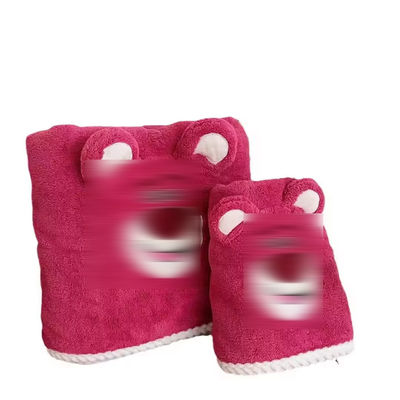 2 PCS Set Verdicktes Geschenkt Badetuch Set für nachhaltiges Korallen Samt Absorptionshandtuch