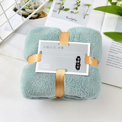 Korallen Samt Handtuch Set 35*75cm Hypoallergen und Absorptionsmittel perfekt Souvenir Rückgabe Geschenk