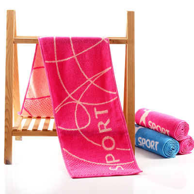 Farbgewebtes Baumwoll-Sporthandtuch 27.5*110 Größe Logo perfekt für Badminton und Tennis
