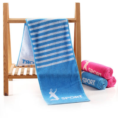 Farbgewebtes Baumwoll-Sporthandtuch 27.5*110 Größe Logo perfekt für Badminton und Tennis