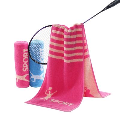 Farbgewebtes Baumwoll-Sporthandtuch 27.5*110 Größe Logo perfekt für Badminton und Tennis