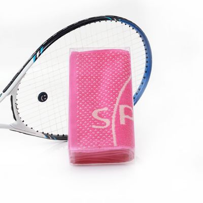 Farbgewebtes Baumwoll-Sporthandtuch 27.5*110 Größe Logo perfekt für Badminton und Tennis