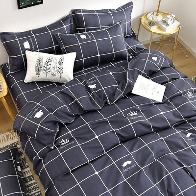 Lieferung 100% Polyester Stoff Luxus Decke Cover Bettwäsche Set mit 2Pcs Kissenkoffer