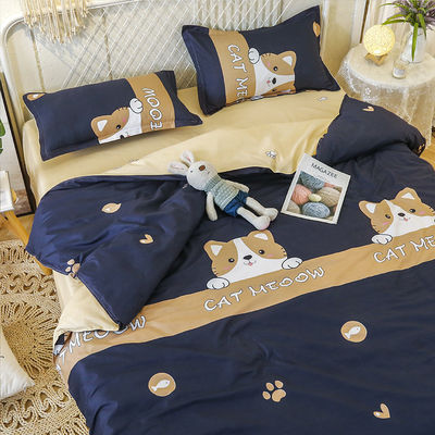 Lieferung 100% Polyester Stoff Luxus Decke Cover Bettwäsche Set mit 2Pcs Kissenkoffer