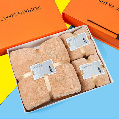 Mesh-Tasche und Geschenk-Box mit Mikrofiber-Erwachsenenhandtuch-Set Badehandtuch 70*140cm für SPA