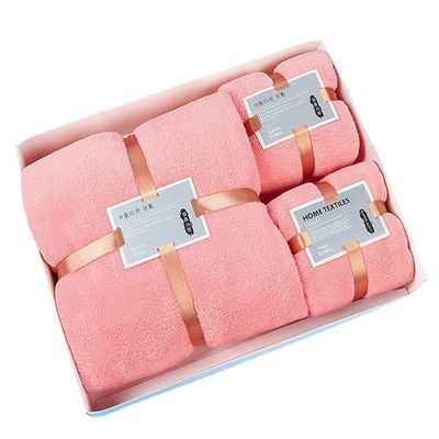 Mesh-Tasche und Geschenk-Box mit Mikrofiber-Erwachsenenhandtuch-Set Badehandtuch 70*140cm für SPA