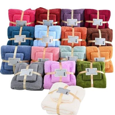 Geflechtete Mikrofiber Korallenfleece Bad Badetuch-Sets perfekt für alle Bedürfnisse