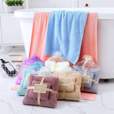 Geflechtete Mikrofiber Korallenfleece Bad Badetuch-Sets perfekt für alle Bedürfnisse
