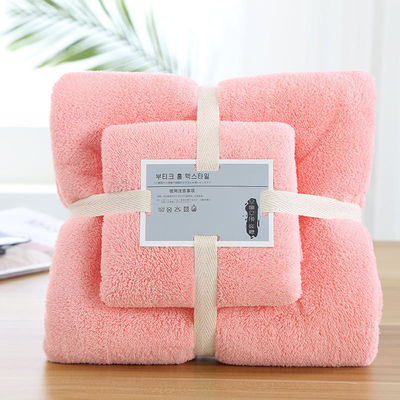 Korallenfleece Kühlturkisches Handtuch-Set 5 Sterne Farbenfrohe Zero Twist Geschenksatz Badetuch