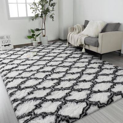 Reisen Flauschige geometrische Teppich für Kinder Kinderzimmer Schiebefeste Moderne Flächenteppich aus Polyester