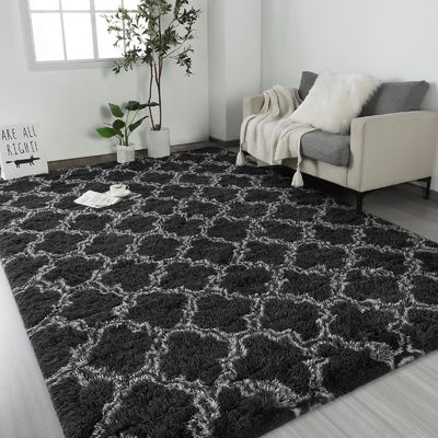Reisen Flauschige geometrische Teppich für Kinder Kinderzimmer Schiebefeste Moderne Flächenteppich aus Polyester