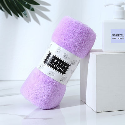 Korallen Samt Handtuch Set Custom Logo Badetücher Mikrofiber Haar Sport Baby Kapuzenhandtuch