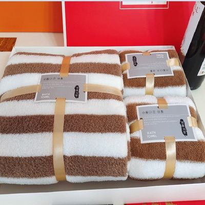Verdickte Warp Strick Pluss Kationische Set 3 in 1 Handtuch für Designer Badezimmer wie gezeigt