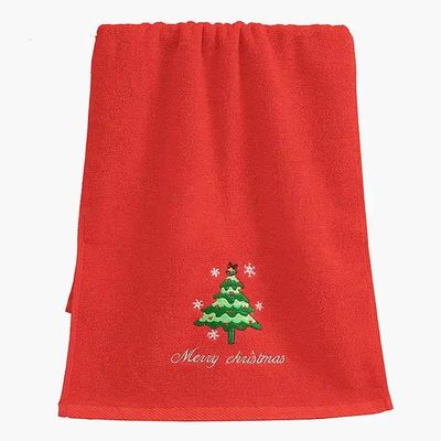 Weihnachtsgeschenk-Box 100% Baumwollhandtuch-Set mit gestricktem Design und kundenspezifischer Stickerei