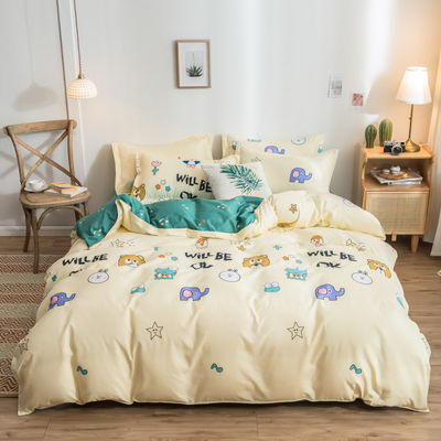 Reaktiver Druck Luxus 4pcs Bettwäsche Set für individuell Single Double Queen King Größe