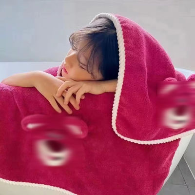 Super starke Wasserabsorption Heim Baby Badetuch Set Korallen Samt Set mit Cartoon-Muster