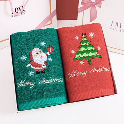 Weihnachtshandtuch Set 100% Baumwolle Badehandtücher in Geschenkbox für alle