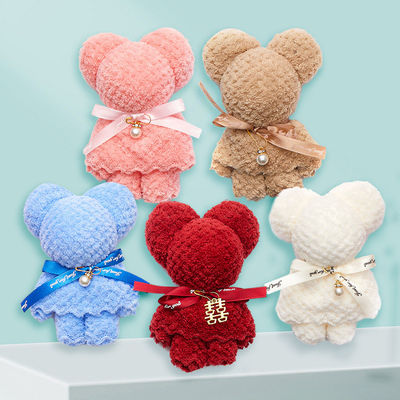 Beste Geschenk Privatetikett niedliches Bärendusche Mikrofiber Weiches Geschenksets Gesichtshandtücher 35*75cm
