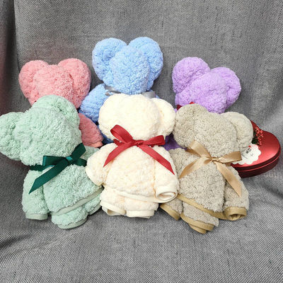 Beste Geschenk Privatetikett niedliches Bärendusche Mikrofiber Weiches Geschenksets Gesichtshandtücher 35*75cm