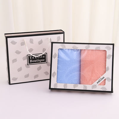 3 Stück Badetücher Geschenk Set Erwachsene Korallen Samt Handtuch mit Box und Mikrofaser Handtücher