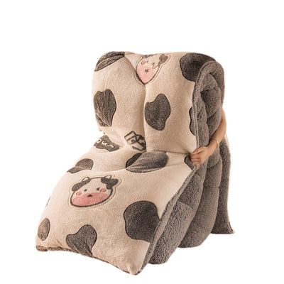 Customized Logo Bettdecke Quilt Samt Stickerei Warm Dicke Quilt Winter Quilt Plush Ready