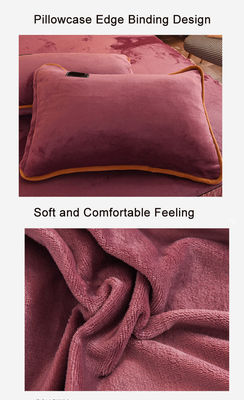 Erwachsene Kind Komfort Fleece Flannel Bettrock Set Blumendruck Doppelschicht Bettdecke