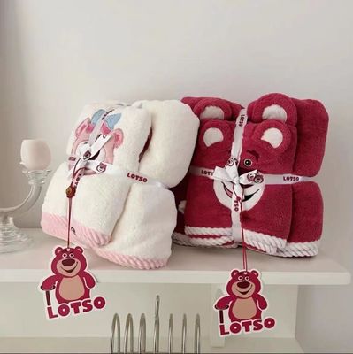 Super starke Wasserabsorption Korallen Samt Badetücher Set 2PCS Set für Hochzeitsgeschenke