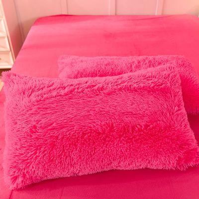 Anpassungsfähiger Modernestil Regenbogenfarbe Falsches Fell Samt Flussiges Plüssiges Weiches Bettzeug Set
