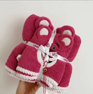 Super starke Wasserabsorption Korallen Samt Badetücher Set 2PCS Set für Hochzeitsgeschenke