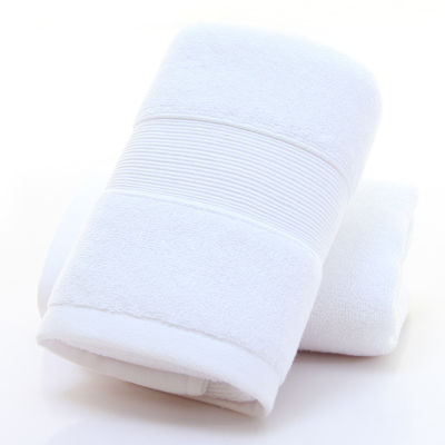 Home Hotel Spa Ect 35*35cm Broderiertes LOGO Baumwollhandtuch Weiß Vollbaumwolle Absorber