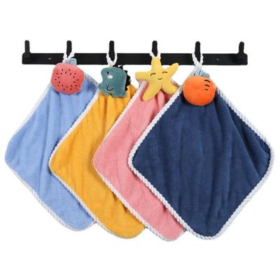 25*25cm Mehrfarbige Korallen-Velvet-Handtücher für weiche Absorptions-Küchenhandtücher