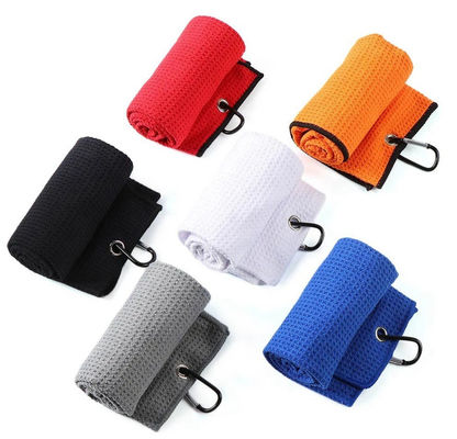 Custom Logo Golf Handtücher Mikrofiber Waffel Reinigungshandtuch für nachhaltige Sport Erwachsene