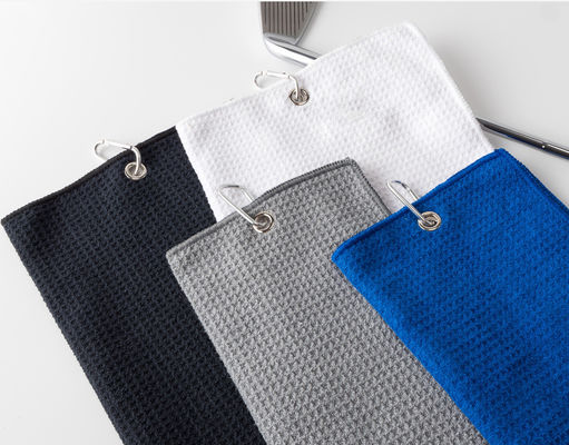 Custom Logo Golf Handtücher Mikrofiber Waffel Reinigungshandtuch für nachhaltige Sport Erwachsene